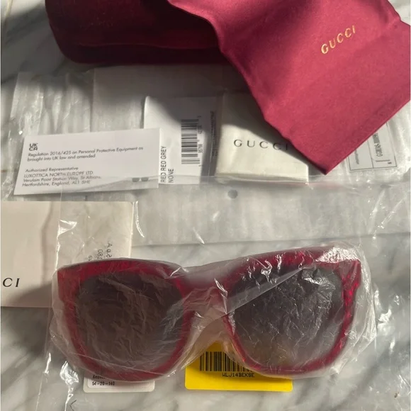 GUCCI RED GLITTER FROM THE WELLINGTON COLLECTION, JUST ENOUGH BLING ❣️ Gucci | Accessories | Gucci Red Glitter From The Wellington  main image 4